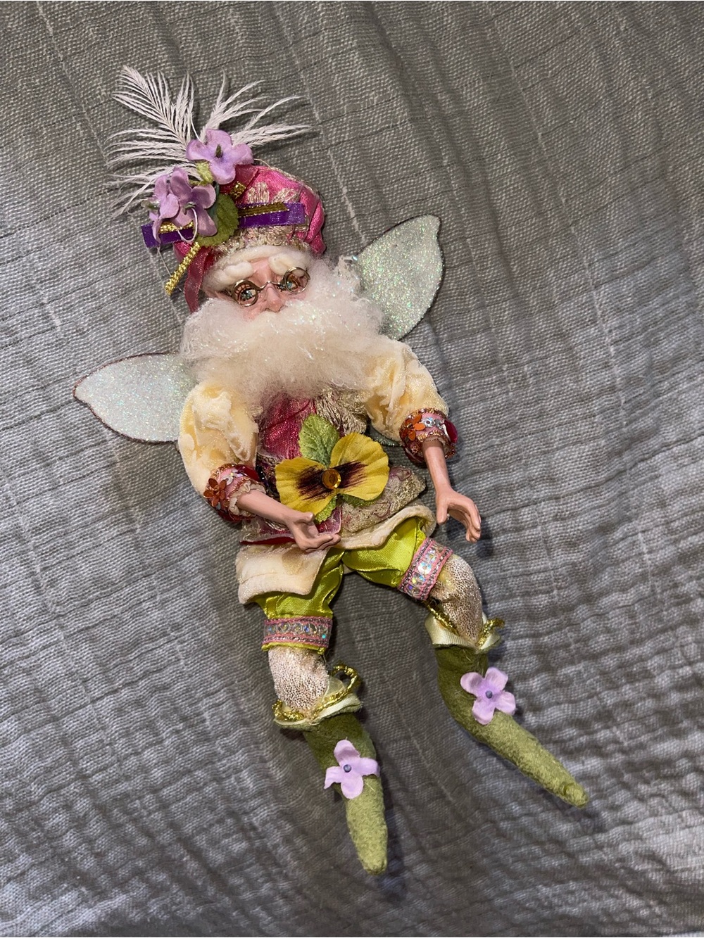 Mark Roberts Spring/Summer Purple, Green & Gold Fairy Figurine Small 10”